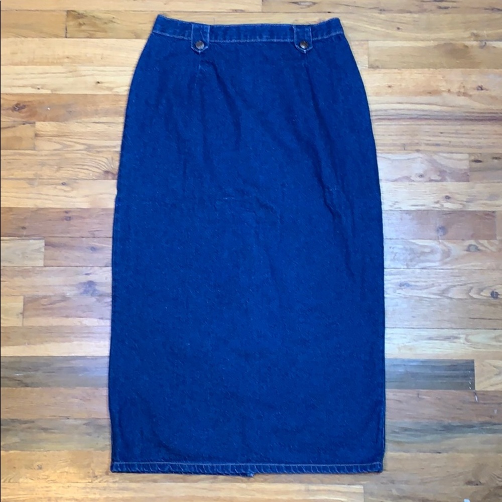 ST JOHN’S BAY Vintage Blue Jean Maxi Skirt